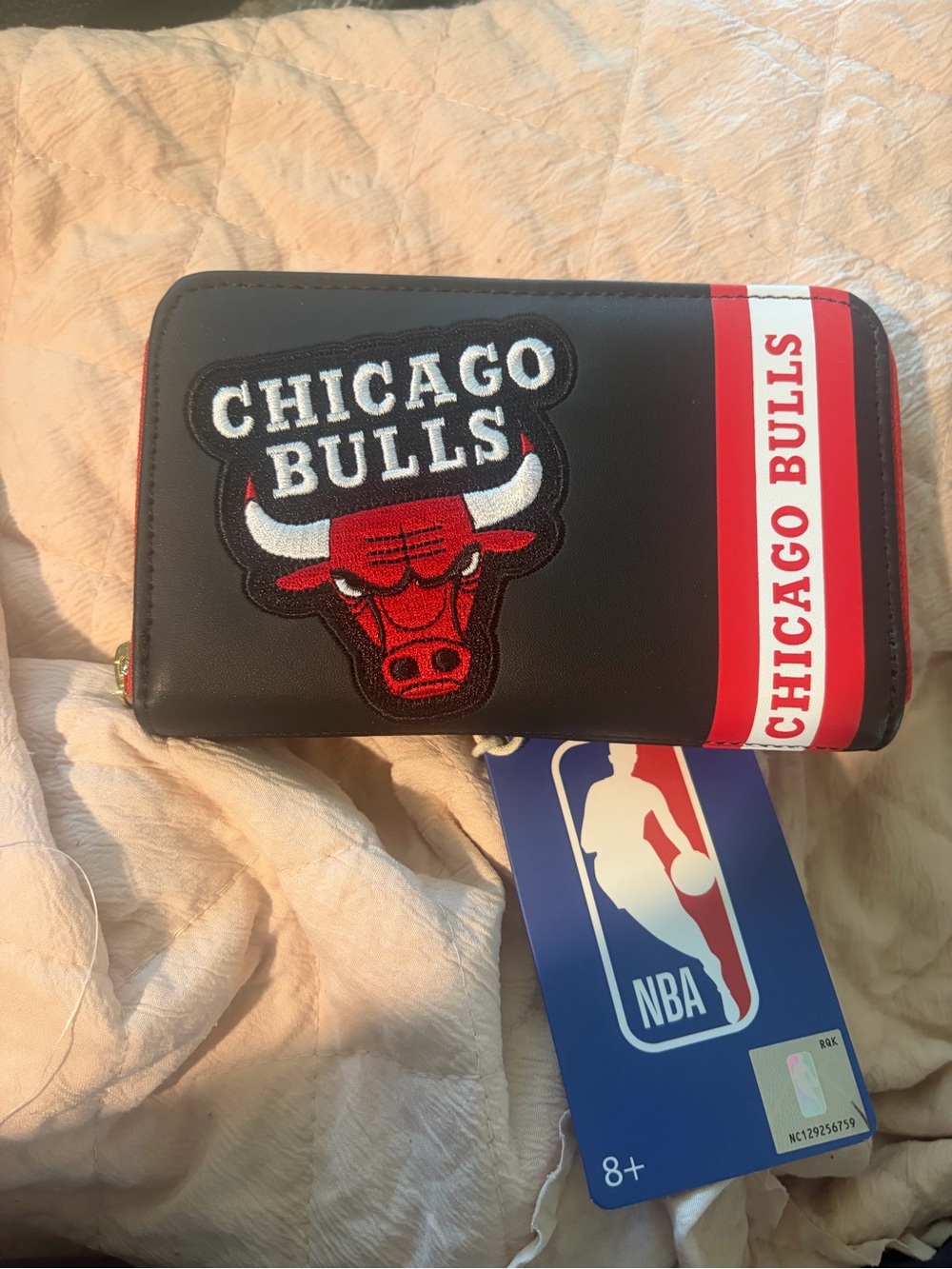 Loungefly NBA Chicago Bulls Patch Icons Zip Around Wallet